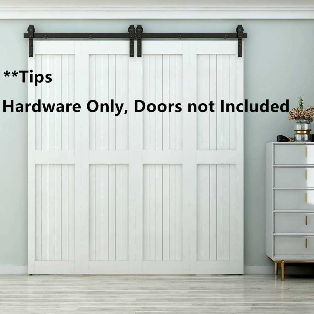 Bi-folding Sliding Barn Door Hardware Kit for 4 Doors C874707