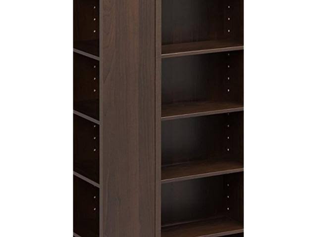 Espresso Four-Sided Spinning Tower Storage Cabinet Y405683