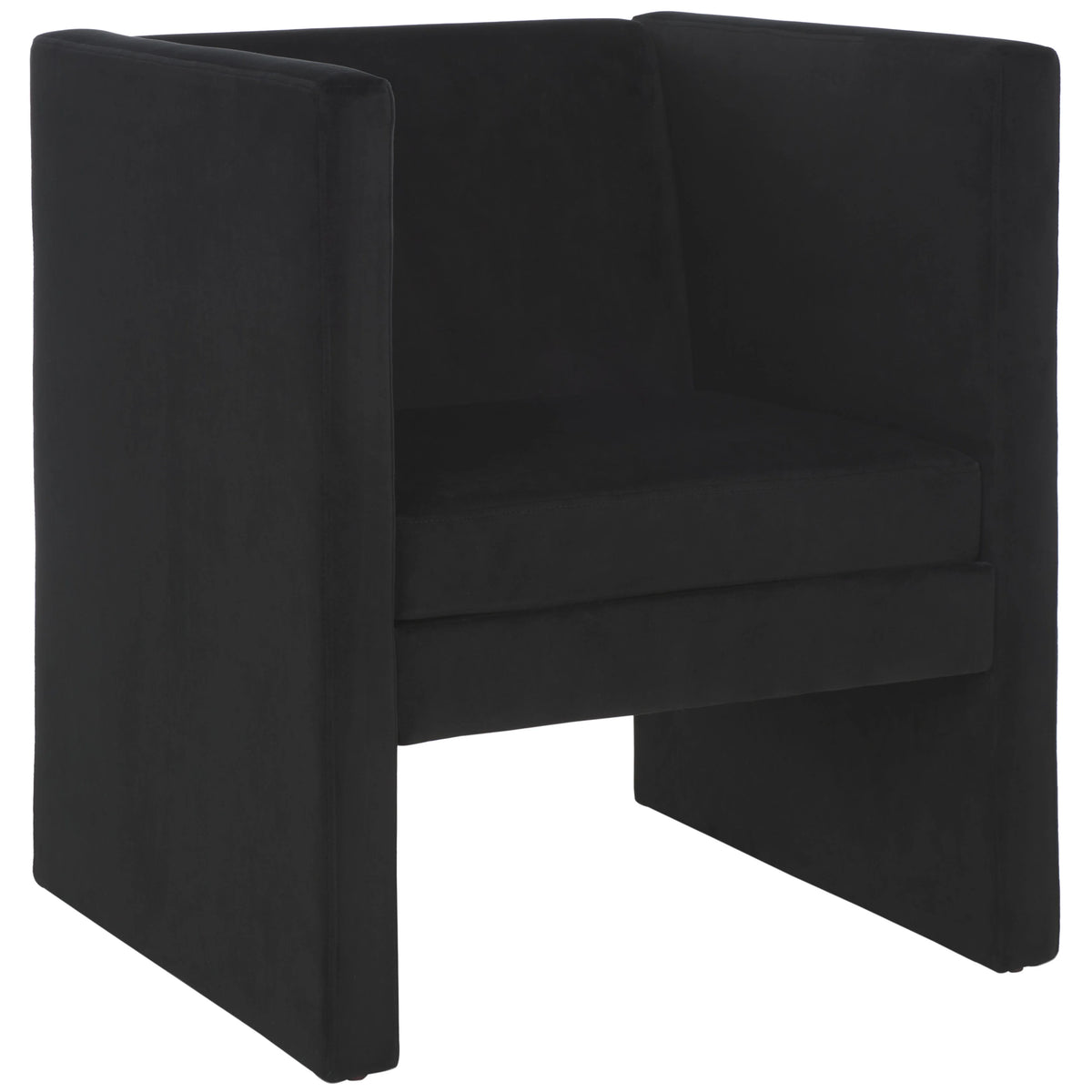Black Velvet Accent Chairs V500402