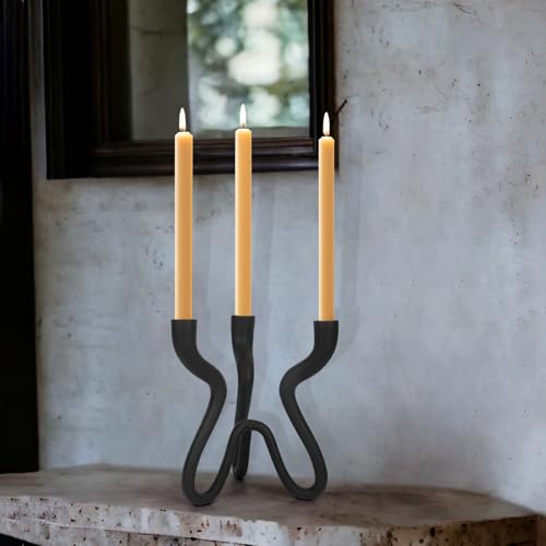 Cast Iron Metal Taper Candlestick Candelabra U8908
