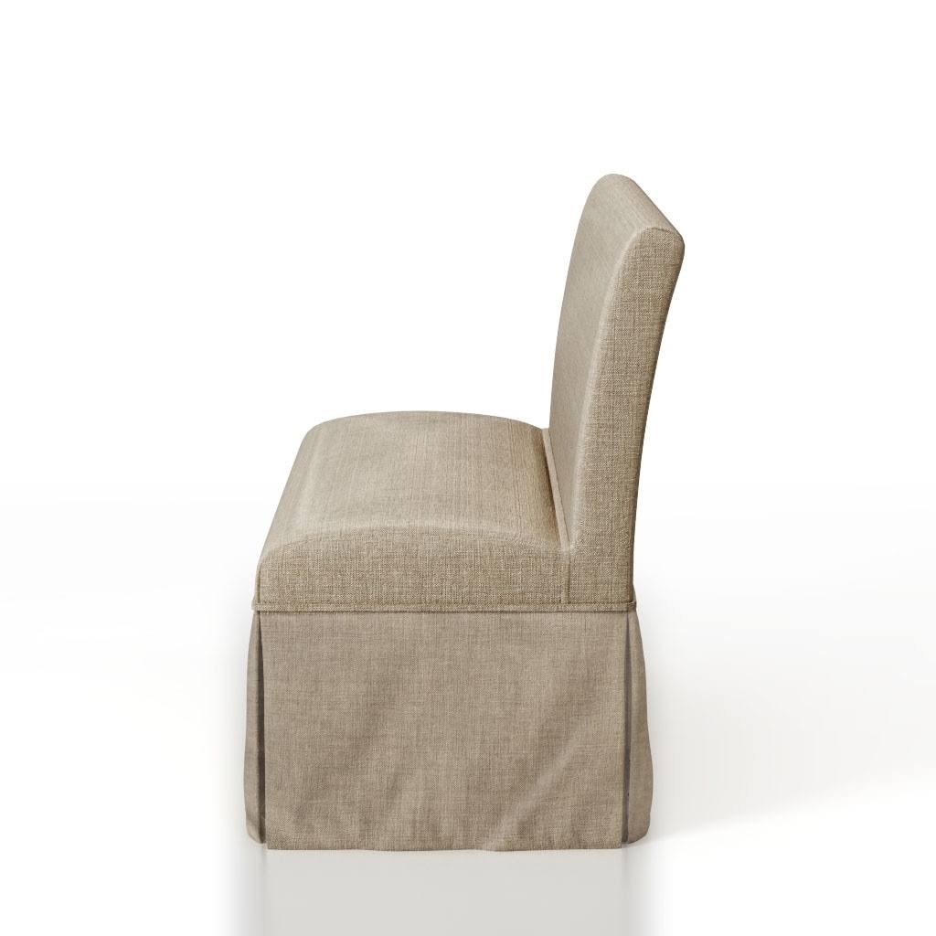 Brown Linen Loveseat Bench E6135