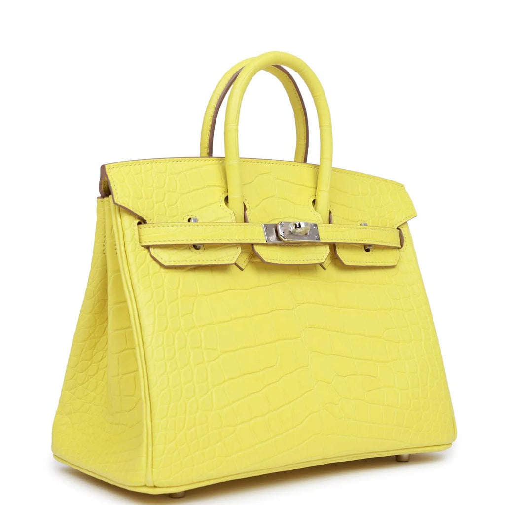 Lime Matte Alligator Bag Palladium Hardware Y525