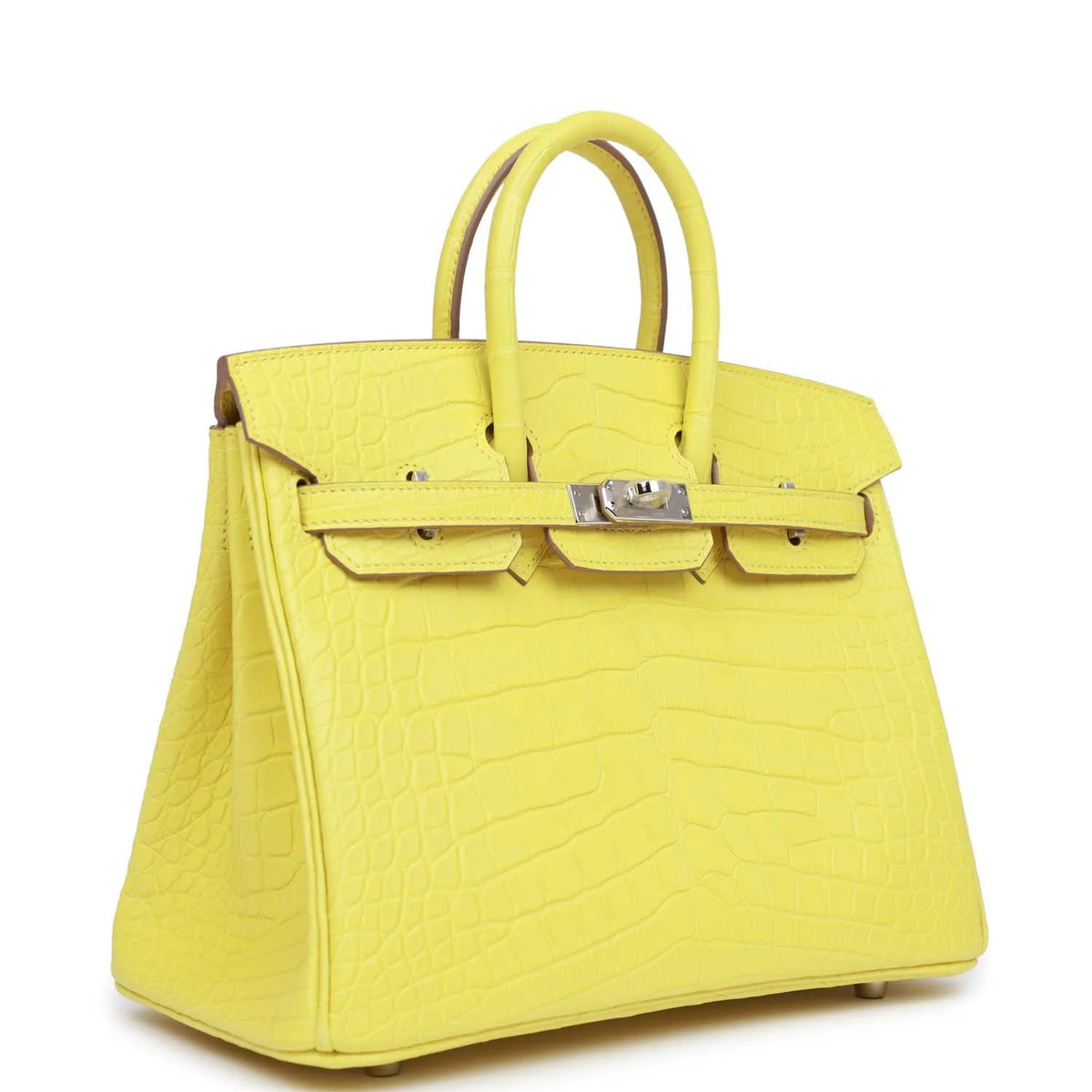 Lime Matte Alligator Bag Palladium Hardware Y525