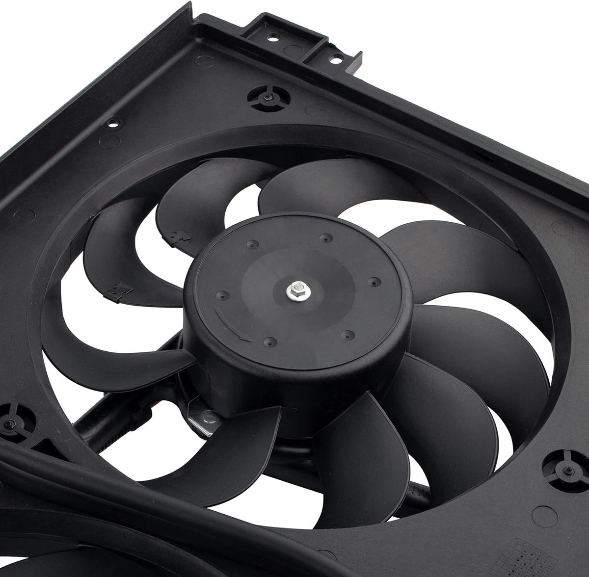 Dual Radiator Cooling Fan Assembly for 1998-2005 Volkswagen Beetle 1.8L 1.9L 2.0L with 3 Prong Wire Plug P588220