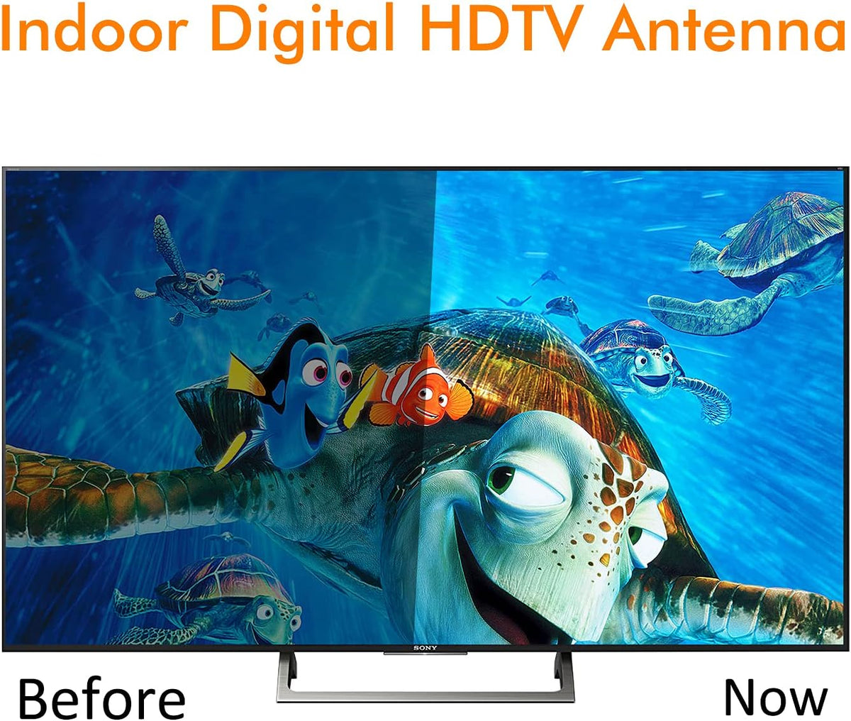 TV Antenna, 360° Reception, 120 Miles Range, 4K 1080p H434