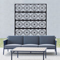 Steel Garden Flower Pattern Privacy Screen Panel Y620