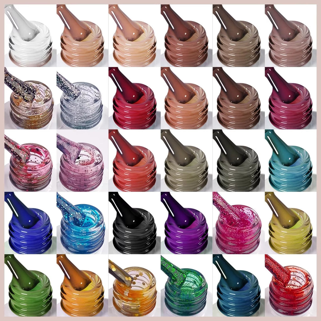 33PCS Gel Nail Polish Kit with Base and Top Coat, Matte Top Coat L556454