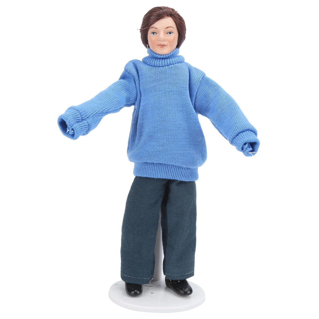 Porcelain Dollhouse People with Rotatable Limbs P720