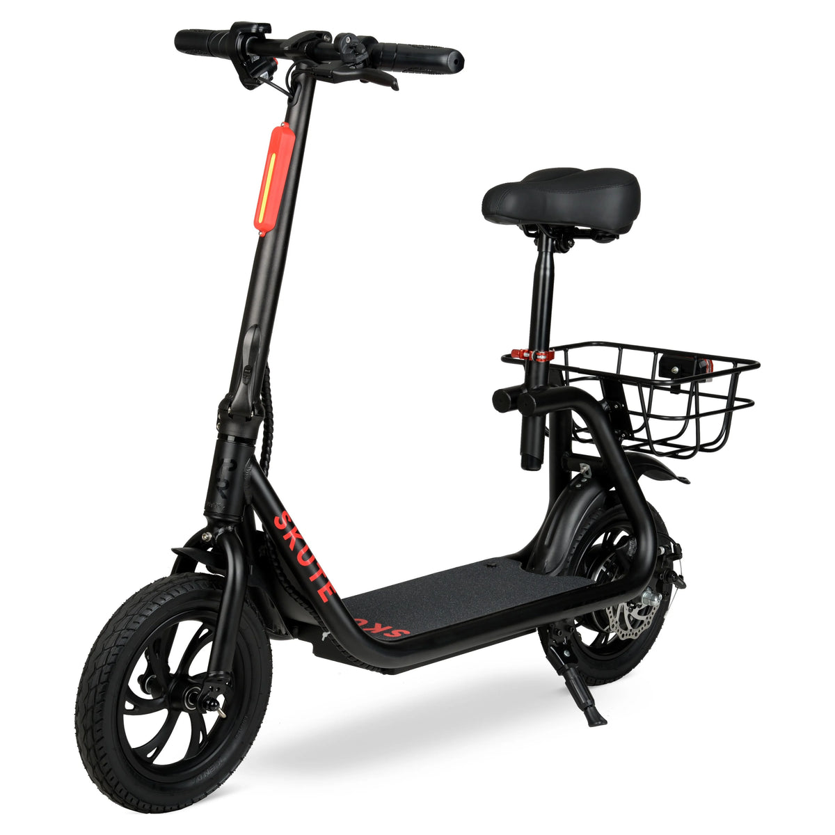36V Seated Electric Scooter with Basket, 250W Motor, Max Speed 15mph X663