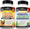 40 Billion CFU Daily Probiotic Supplement Plus Turmeric Curcumin 1500mg Complex F2784