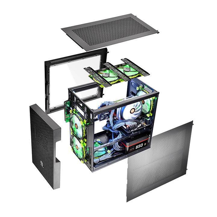 Black ITX Cube Chassis V7776