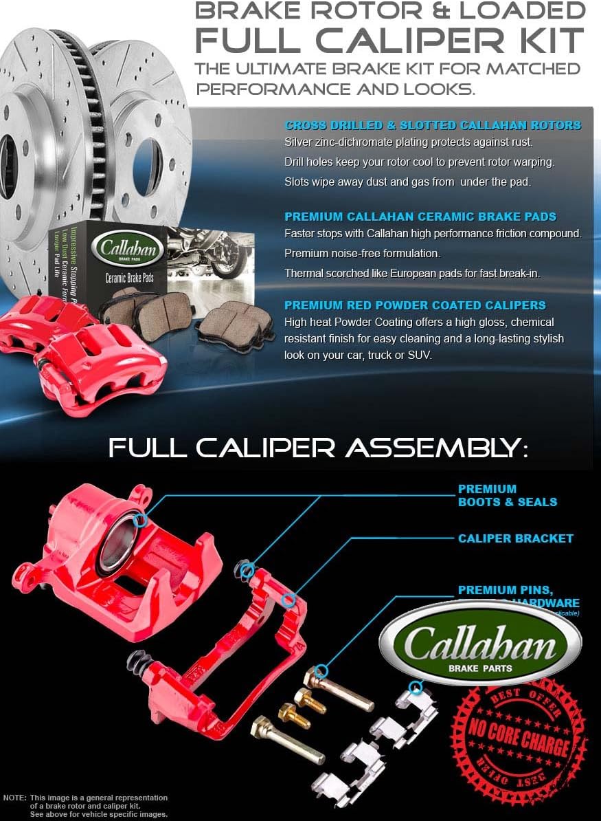 Premium Brake Calipers Rotors Pads for Cadillac CTS I53517