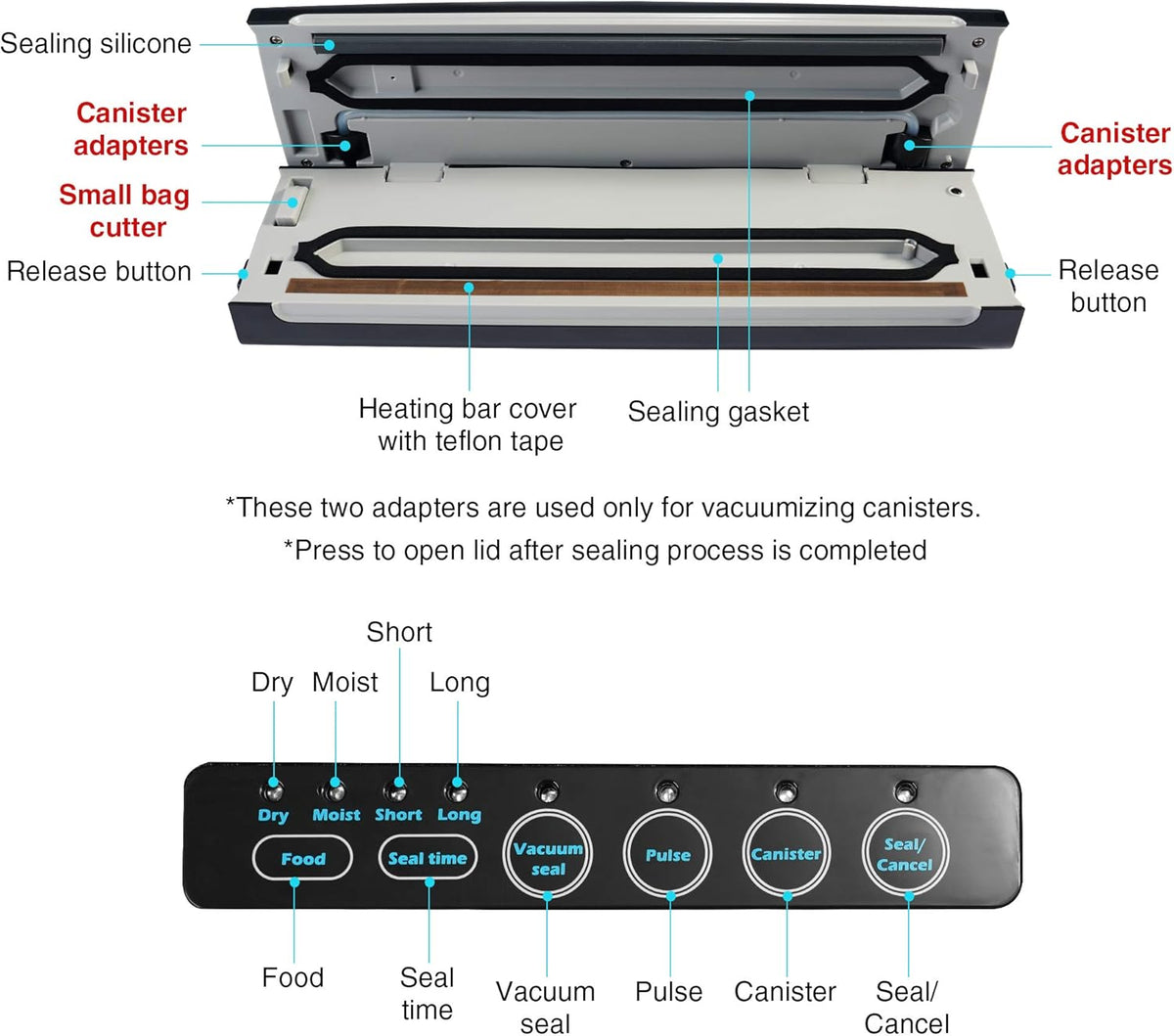 Compact Vacuum Sealer Machine with Starter Kit V25998