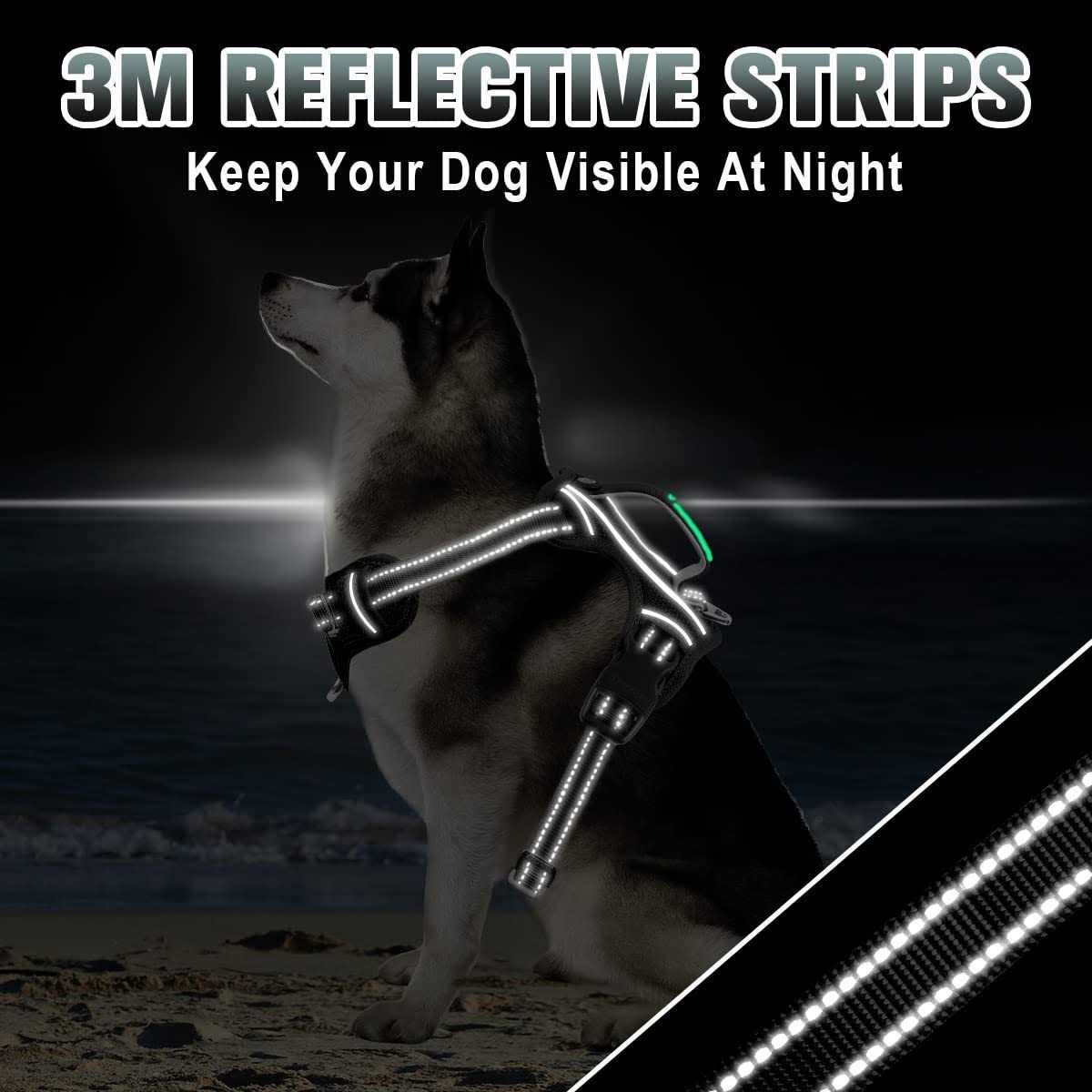 No Pull Reflective Dog Harness with Handle S69987