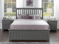 Queen Wood Platform Bed with Slatted Headboard and Footboard B131