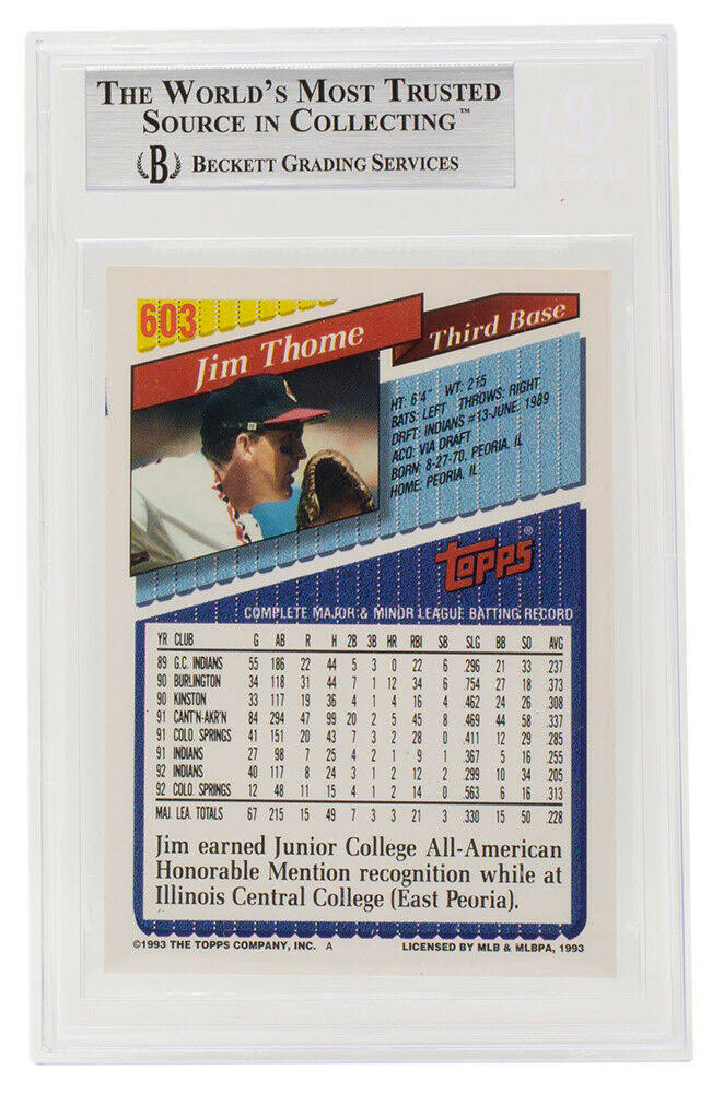 Signed 1993 Topps Baseball Card E916