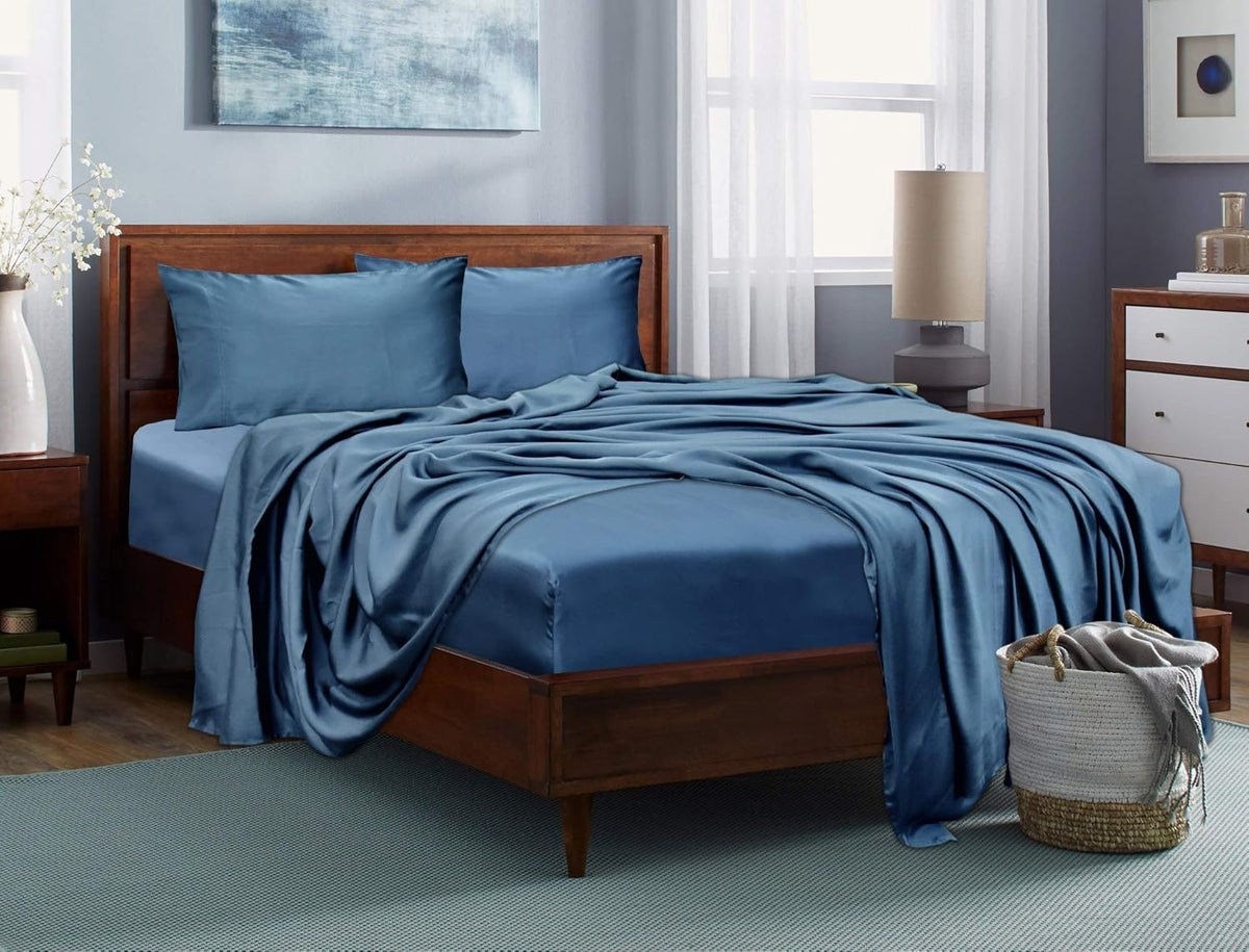 100% Tencel Lyocell Bed Sheets Set 5PC Split King Taupe T37650
