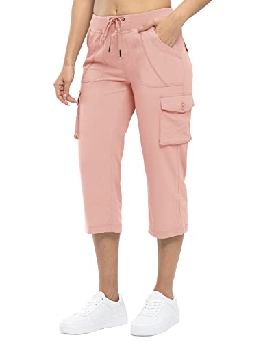 Lightweight Cotton Cargo Capris 6 Pockets Quick Dry L785583