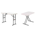 4-Foot Commercial Adjustable Folding Table, Almond G35211