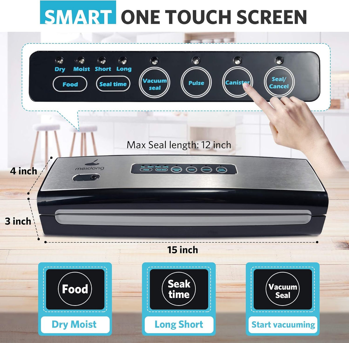 Compact Vacuum Sealer Machine with Starter Kit V25998