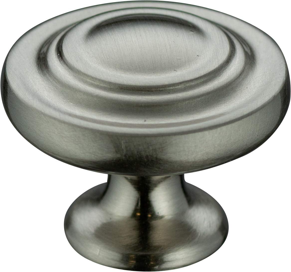 6 Pack 1 1/4 inch Natural Iron Cabinet Drawer Knob R8884