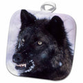 Black Timber Wolf Pot Holder G9650