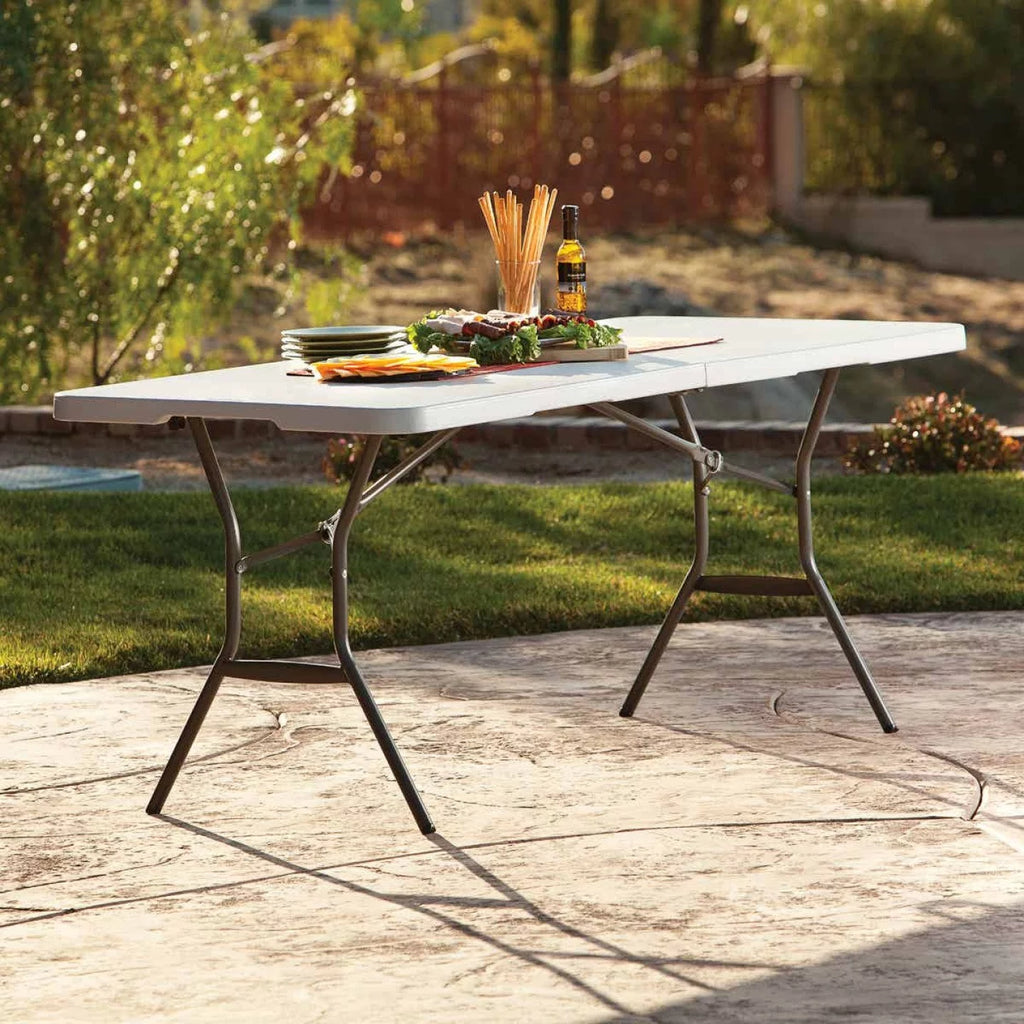 6ft White Plastic Folding Table F11881