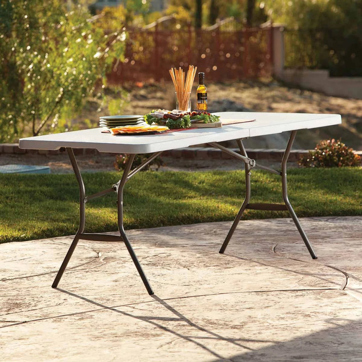 6ft White Plastic Folding Table F11881