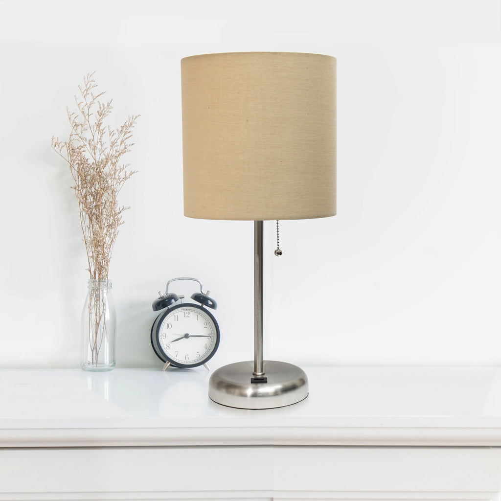 Stick Lamp with Fabric Shade O1419
