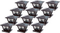 5x5 Solar Post Cap Light with 4x4 Base Adapter, Brown, 12 Pack I138