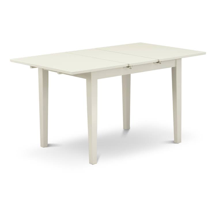 3-Piece White Dining Set with Slatted Chairs Q735901