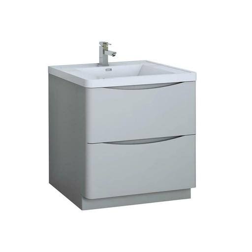 Glossy Gray Free Standing Bathroom Cabinet G947