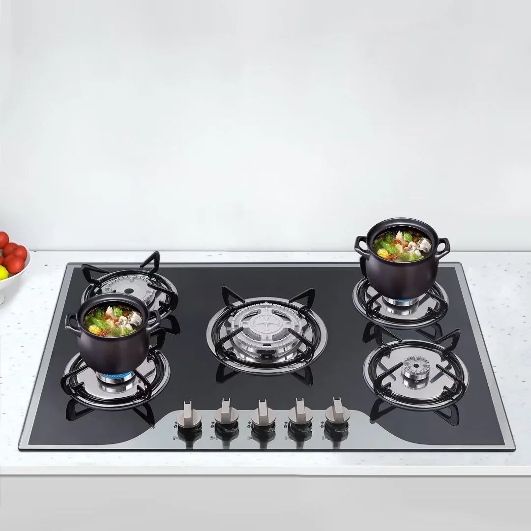 5 Burner Tempered Glass Gas Cooktop U62368