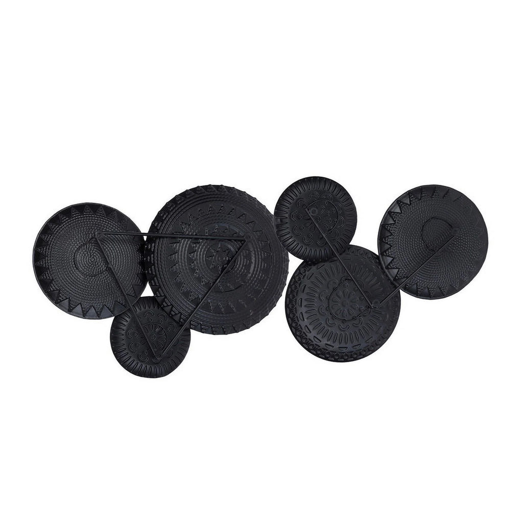 Black-Tan Geometric Metal Wall Plates H954085