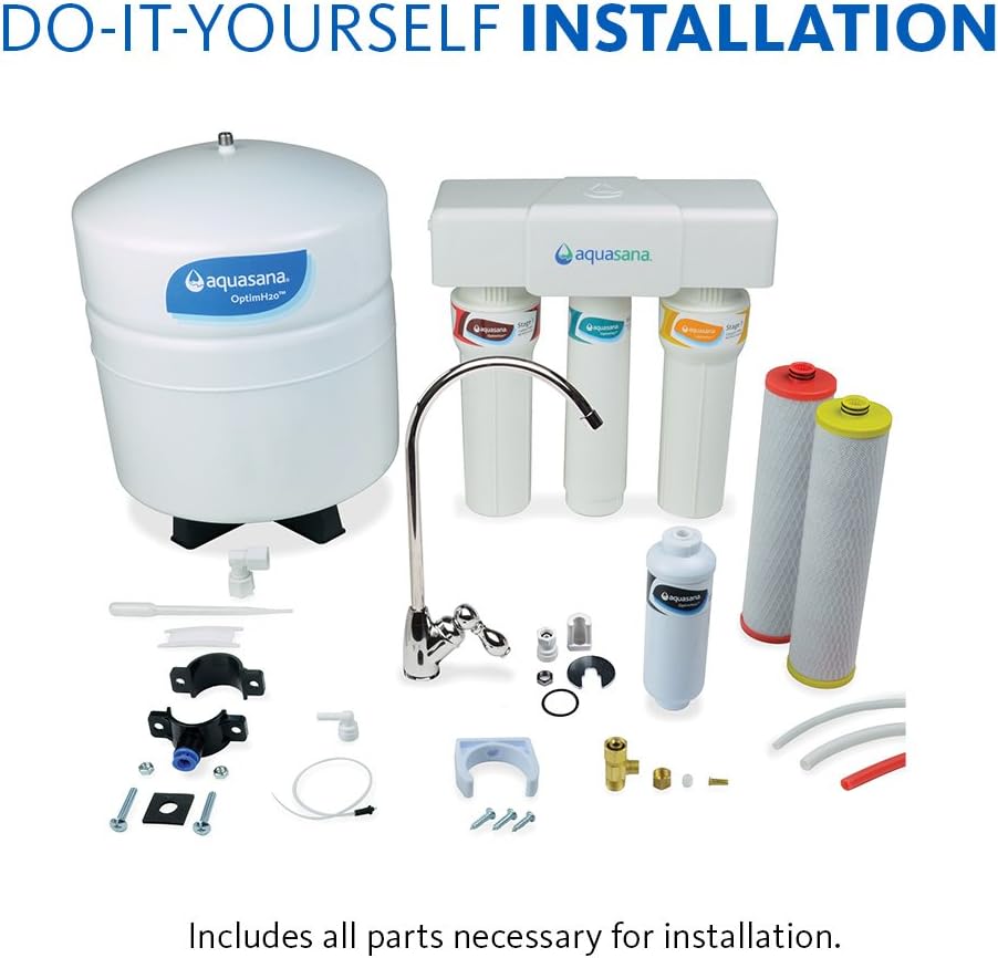 Brushed Nickel Reverse Osmosis Under Sink Water Filter System C739