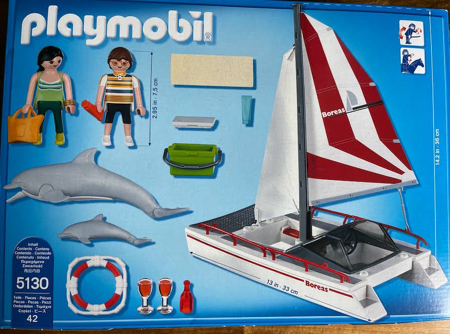 Catamaran with Dolphins W6508