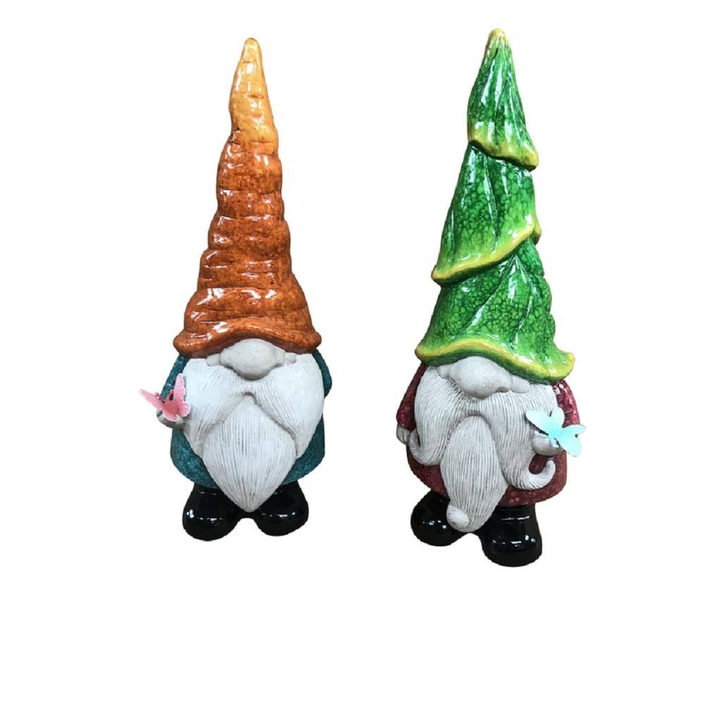 Ceramic Multi-Color 13 in. Gnome Statuary M136