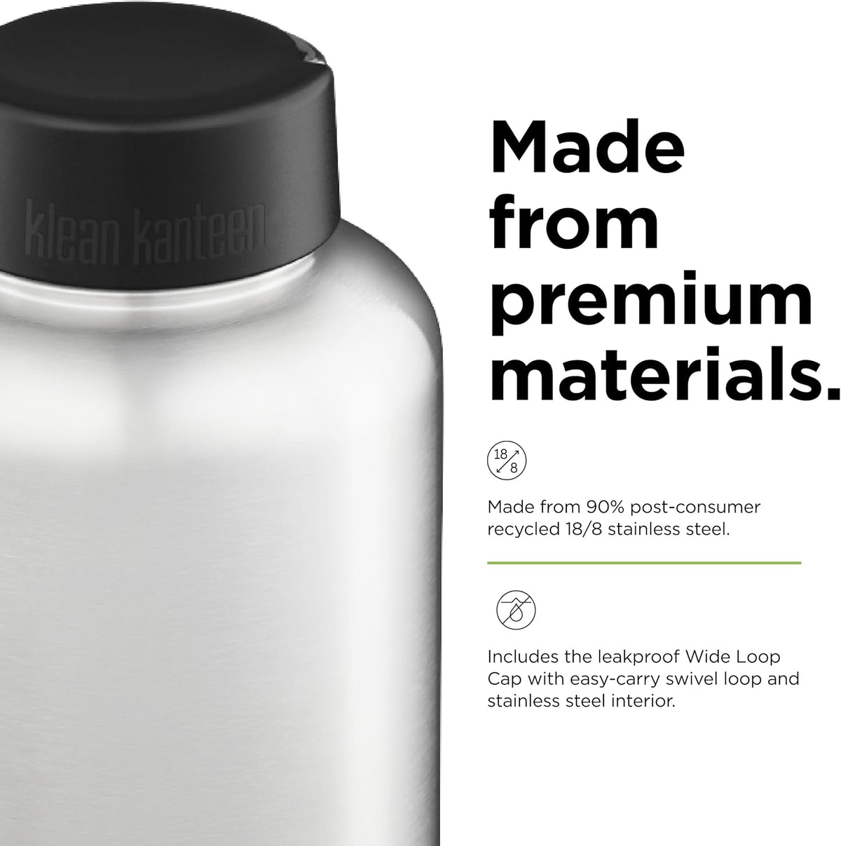 64oz Brushed Stainless Steel Water Bottle I307136