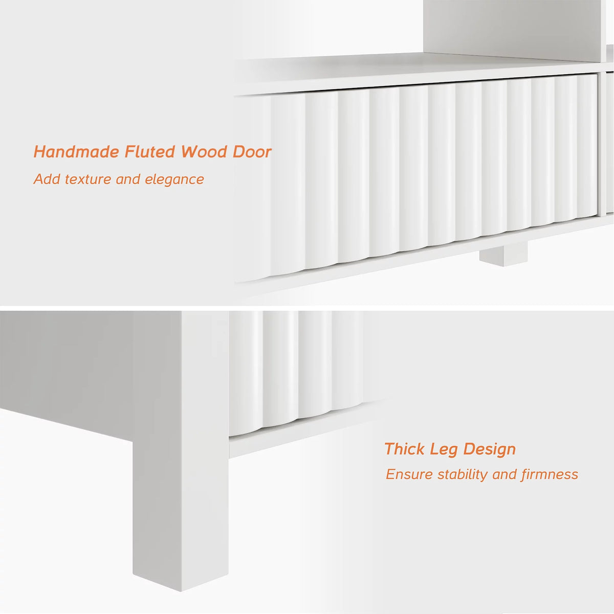 White 70 inch Wood Electric Fireplace TV Stand X85541