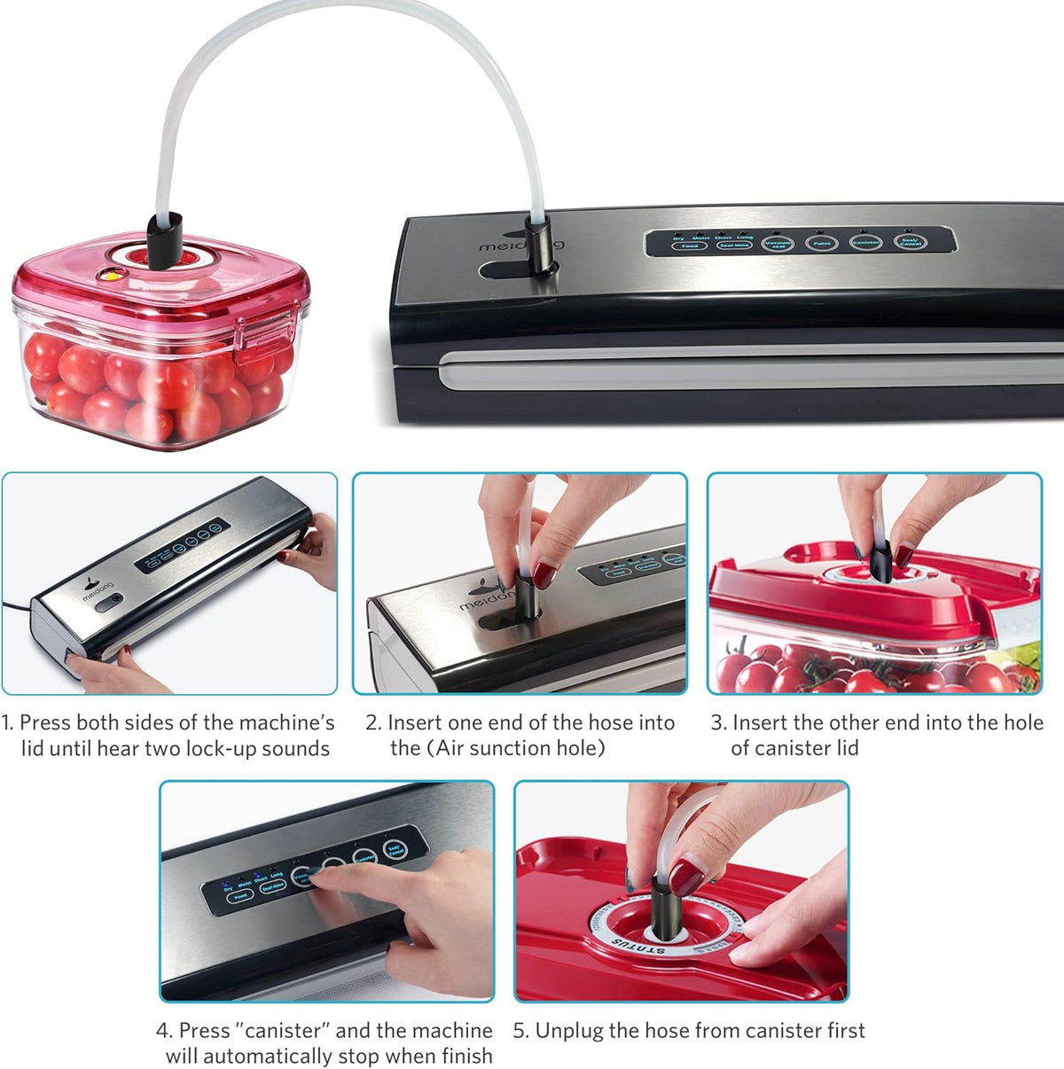 Compact Vacuum Sealer Machine with Starter Kit V25998