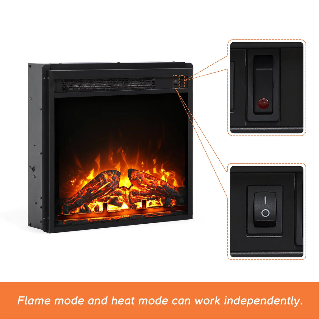 White 70 inch Wood Electric Fireplace TV Stand X85541