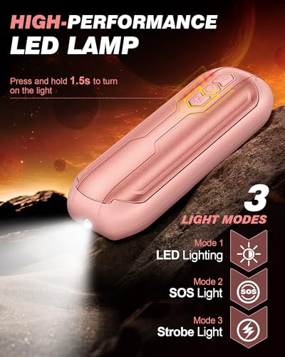 Rechargeable Hand Warmers 2 Pack - 6000mAh Portable Electric Heater with Flashlight & 5 Level A992