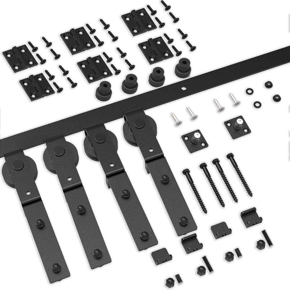 Bi-folding Sliding Barn Door Hardware Kit for 4 Doors C874707