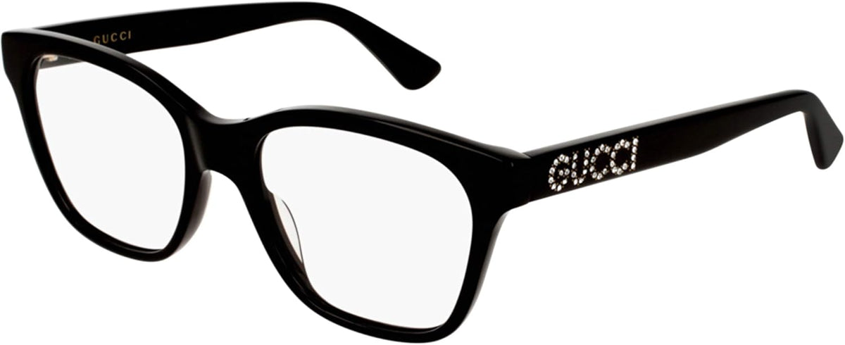 Black Plastic Square Eyeglasses 52mm Y122