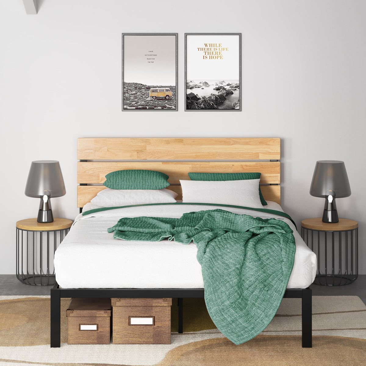 Queen Metal Platform Bed Frame V58193