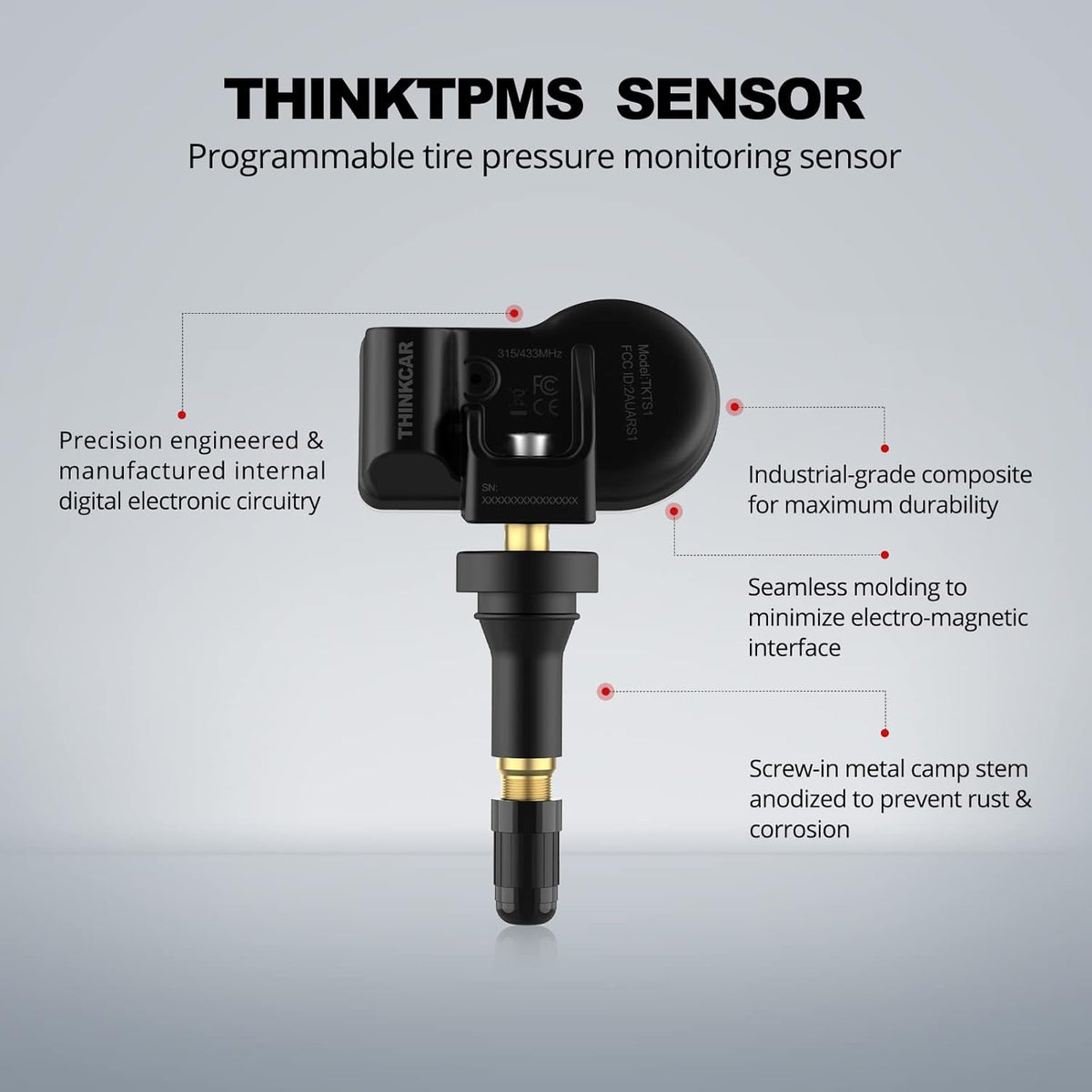 433+315 MHz Tire Pressure Sensor U76936