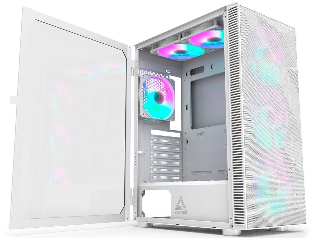 6pcs ATX Mid-Tower PC Gaming Case with Tempered Glass L298169
