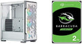 White Mid-Tower Tempered Glass Case & 2TB 3.5 Inch Internal Hard Drive Z894