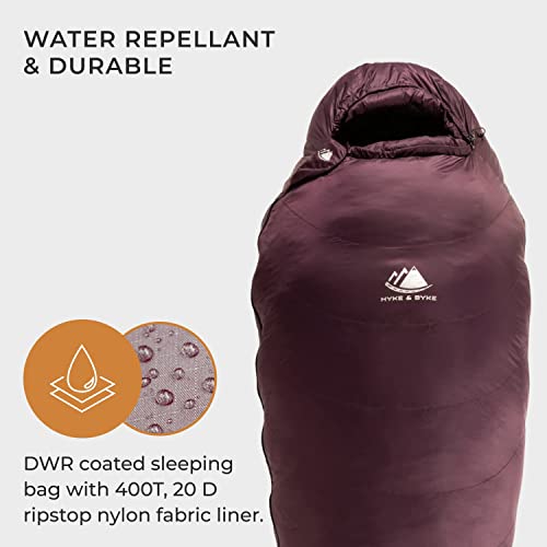 0°F Synthetic Mummy Sleeping Bag with Compression Stuff Sack J7289