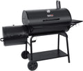 Charcoal Barrel Grill with Offset Smoker, 1188 Square Inches, Black B87572